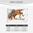 thumbnail image 4 of Balery Cowboy Riding Horse Bedding Queen Pillow Cases - Envelope Closure - Soft Brushed Microfiber Fabric - Shrinkage and Fade Resistant Pillow Cases-20"x30", 4 of 6
