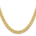 thumbnail image 3 of Diamond2Deal 14K Yellow Gold 6.75 mm Solid Miami Cuban Link Chain Necklace for Mens 22", 3 of 7