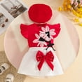 thumbnail image 5 of Gibobby Toddler Kids Baby Girls Summer Sets Cute Printed Short-sleeved T-Shirt and Shorts Loose Comfortable 2 Piece Outfits,9-12 Months,Red, 5 of 6