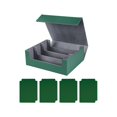 thumbnail image 1 of Esquirla 1800+Card Case Deck Box Sturdy Organizer for Basketball Cards Green Lined In Gray, 1 of 8