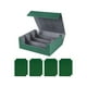 thumbnail image 1 of Caja de baraja de cartas coleccionables Baoblaze 1800 con cierre magnético Verde forrado en gris, 1 of 8