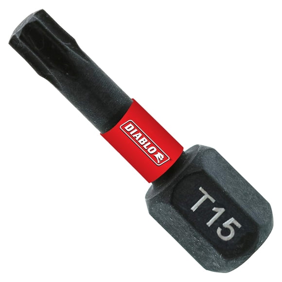 Broca Torx Drive Bit T15 de 1,3 cm de longitud, paquete de 5 unidades, 1/4 pulgadas, hexagonal