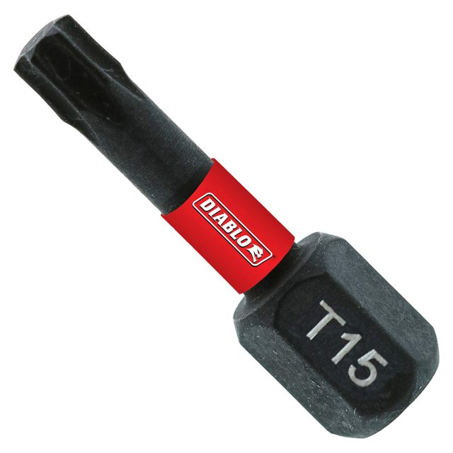 Broca Torx Drive Bit T15 de 1,3 cm de longitud, paquete de 5 unidades, 1/4 pulgadas, hexagonal