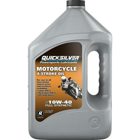 Quicksilver 10W-40 Full Synthetic Motorcycle Oil, 1 Gallon