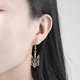 thumbnail image 3 of Pendientes ucranianos hechos a mano, pendientes de tridente hueco, pendientes colgantes huecos, plata, 3 of 5