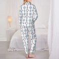 thumbnail image 3 of Bingfone Womens Pajama Sets Sea Vacations Print,Long Sleeve Loungewear Pajamas Set-XX-Large, 3 of 8