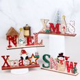 thumbnail image 4 of 1 pieza de decoraciones navideñas, decoraciones de letras de madera, decoraciones para festivales, oficinas, recepciones, decoraciones navideñas de madera (estilo 4), 4 of 5