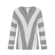 thumbnail image 5 of Liquidación ICHUANYI, jersey de manga larga con cuello en V a rayas informal de invierno para mujer, suéter de punto, blusa, suéter ICHUANYI WER202308173623, 5 of 7