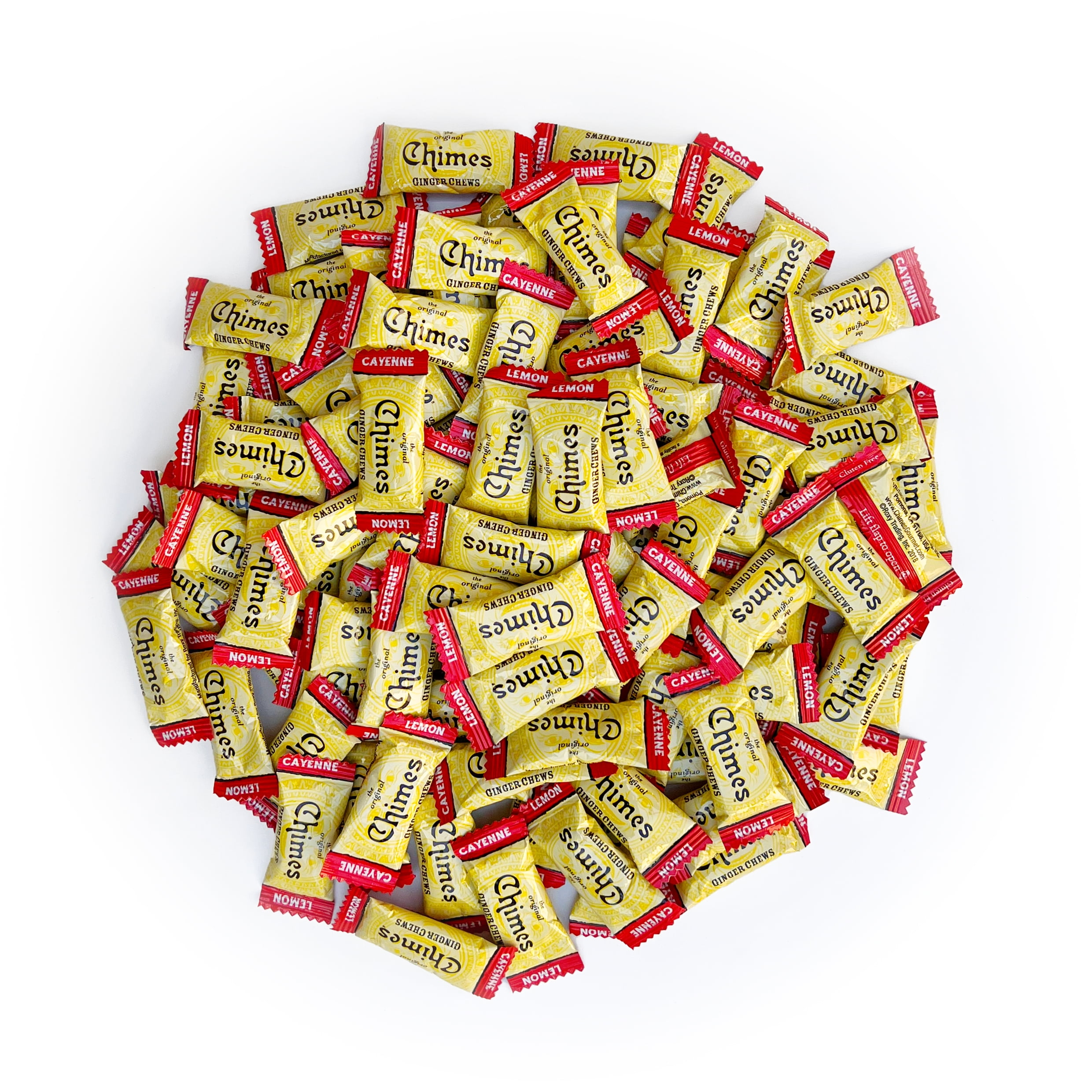 Chimes Ginger Chews Cayenne Lemon 1 Pound Bag