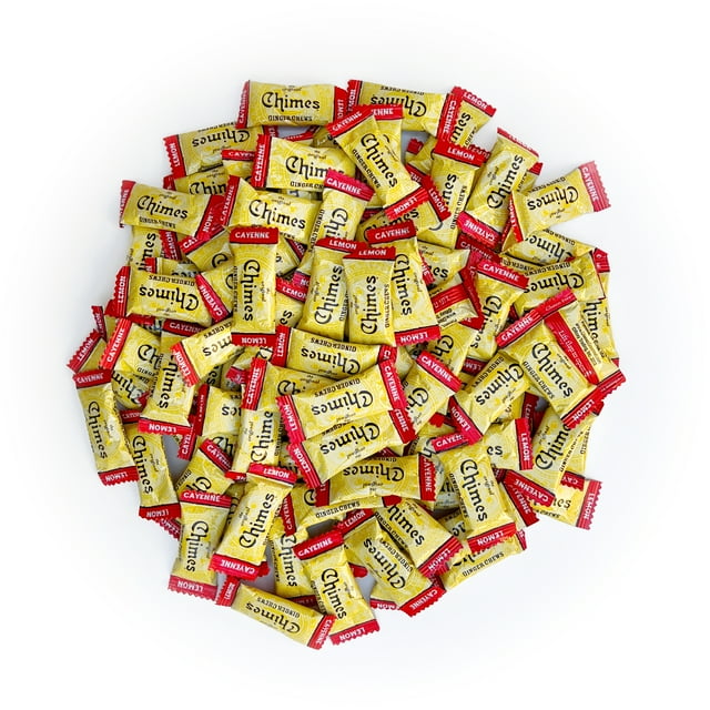 Chimes Ginger Chews Cayenne Lemon 1 Pound Bag