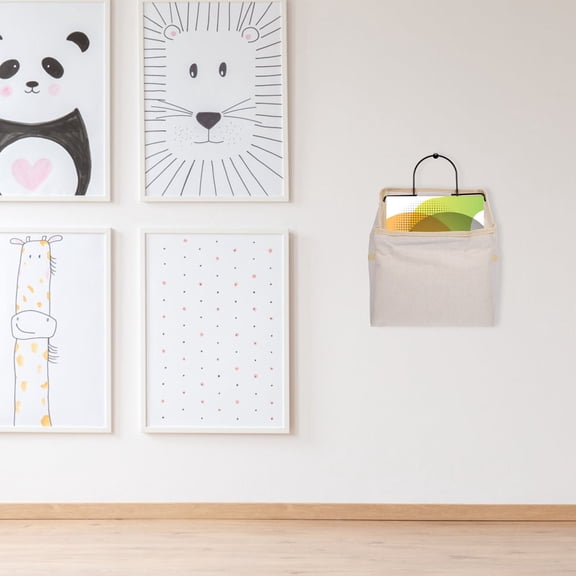 LIFKOME Wall Mounted Storage Bag Set, White Hanging Organizer for Home, Bedroom, Room, Space-Saving Wall Pocket