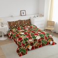 Funny Christmas Comforter Set Cute Santa Claus Christmas Tree Pattern ...