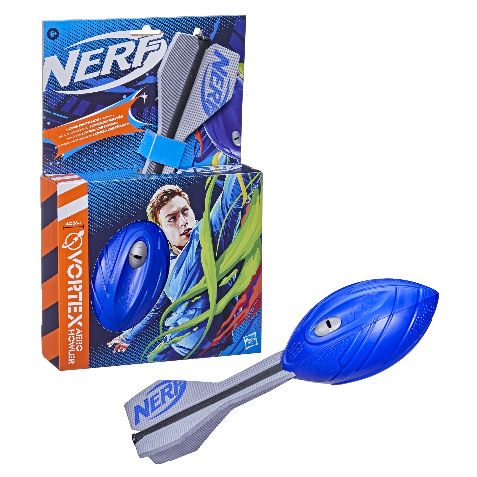 skyskraber Krage favorit Nerf Vortex Aero Howler Foam Ball, Classic Long-Distance Ball,  Flight-Optimizing - Walmart.com