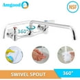 thumbnail image 4 of AmGood Commercial Sink Faucet with Swivel Spout 12" | 8" Center | Wall Mount | NSF, 4 of 4