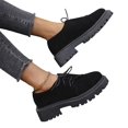 thumbnail image 5 of Willtoo Loafers for Women Round Toe Lace‑Up Platform Oxford Shoes, Chunky Lug Sole Casual Dress Shoes, Non‑Slip Thick Sole Fashion Footwear Low-Top Thick Sole Shopping Dating Daily Walking Shoes, 5 of 5