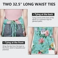 thumbnail image 6 of Pioneer Flower Floral Print Pattern Apron-Garden Aprons for Women with Pockets-Cotton Linen Waterproof Kitchen Cooking Gardening Aprons Adjustable for Kitchen,Cooking,BBQ and Salon 33x27 Inch, 6 of 7