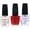 Big Apple Red, variant on OPI Nail Lacquer Ultimate Nail Trio Set, Funny Bunny Color Polish, Natural Base Coat, Top Coat