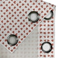 thumbnail image 5 of Ambesonne Valentine Grommet Curtain, Hearts Honeymoon, 50" x 54", Orange White, 5 of 6