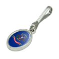 thumbnail image 2 of North Dakota State Flag Antiqued Oval Charm Clothes Purse Suitcase Backpack Zipper Pull Aid, 2 of 3