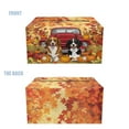 thumbnail image 4 of Psesaysky PU Leather Rectangle Tissue Box Cover - Thanksgiving Dog Truck Tissue Cube Box Holder with Buckle Bottom, Decorative Organizer for Vanity Toilet Night Stand Table Office Car, 4 of 7