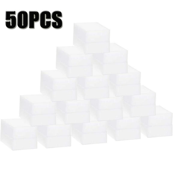 Visland 50 PCS Sponges Magic Cleaning Sponges in Bulk Melamine Foam for Dishes Eraser Sponges for Cleaning
