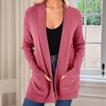 thumbnail image 3 of Cardigan Sweaters for Women Casual Lightweight Knit Cardigan Sweaters Open Front Cardigan Coat Red S-2XL, 3 of 4