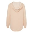 thumbnail image 2 of Independent Trading B26776306 Womens Lightweight California Wave Wash Hooded Sweatshirt, Blush - Extra Large, 2 of 2
