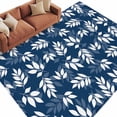 thumbnail image 2 of 5'x8' Area Rugs, Blue Leaves Indoor Outdoor Area Rug for Living Room Bedroom, Farmhouse Pastoral Spring Leaf Branch Washable Bathroom Rugs Kitchen Floor Carpet Mats Home Decor Aesthetic, 2 of 8