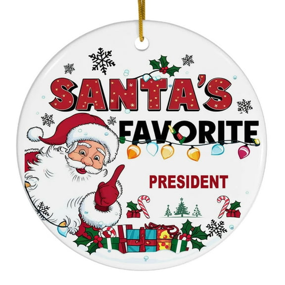 Santa’s Favorite President Christmas Ornament 2025, President Ornaments, Christmas Hanging Ornament, Xmas