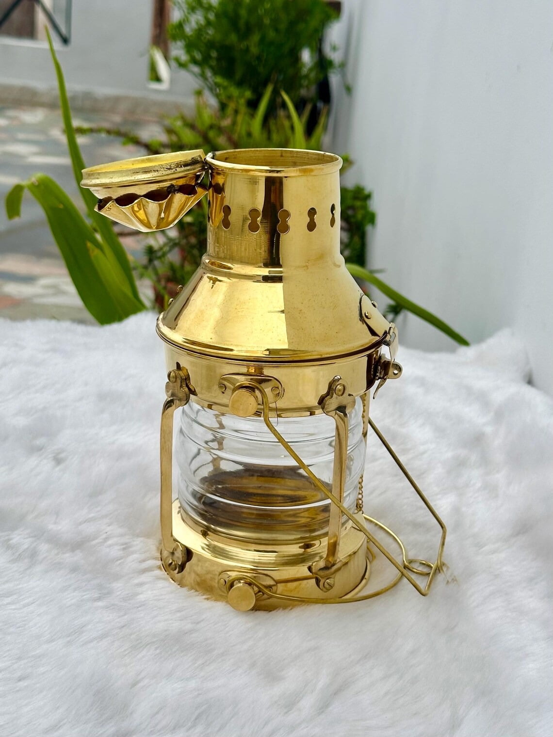 Personalized Handmade Oil Lantern, Nautical Table Lamp, Maritime Ship oil Lantern, Vintage Style Burner Lantern, Hanging Light Oil Lamp