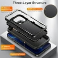 thumbnail image 3 of JTCASES for iPhone 11 Pro Max Case, Shockproof Anti-drop PC Frame Anti-slip Strip Silicone Back Shell Rugged Anti-scratch for iPhone 11 Pro Max (6.5" 2019) - Black, 3 of 8