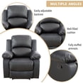 thumbnail image 5 of Leather Recliner Chair, Reclining Sofa Chair for Living Room Furniture, Manual Recliner Couch for Living Room, Small Space, RV & Office (Black Single Chair), 5 of 9