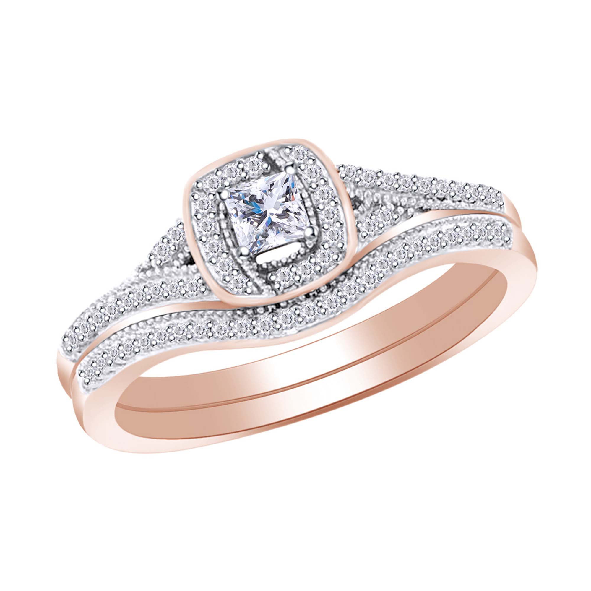 G-H,I2-I3 Size-9.5 1/20 cttw, Diamond Wedding Band in 10K Pink Gold