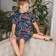 thumbnail image 4 of Balery Tropical Leaves Conjunto de Pijama Infantil de Manga Corta con Estampado – Ropa de Dormir de Algodón Suave-Large, 4 of 6