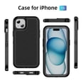 thumbnail image 2 of TECH CIRCLE Hard Case for iPhone 15 Plus (6.7") 2023 - Shockproof Scratch Resistant Plastic Premium Rugged Phone Case Protective Lightweight Slim Fit Basic Case Cover, Black, 2 of 8