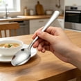 thumbnail image 4 of Silver Dinner Spoon,Stainless Steel Soup Spoons,Premium Food Grade Table Spoon,Heavy Duty Metal Tablespoon,Silverware Spoons for Home Kitchen Restaurant Dinner,Dishwasher Safe(5.5"), 4 of 6