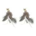 thumbnail image 1 of Reemplazo de varita de gato de 2 piezas de plumas de Unique Bargains para interacción con mascotas, accesorios de recarga de varita de gato para gatos de interior y exterior, negro, blanco, 1 of 7
