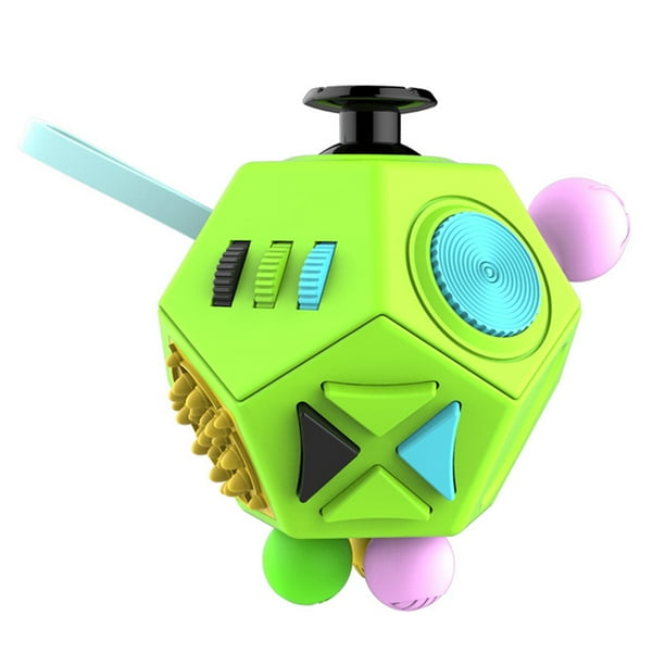 Bewildely Cubo de descompresión Juguete antiestrés Rotación flexible Nuevo Magic Square Fingertips Movilidad Anti-ansiedad Fidget Controller Juguetes B1Verde Rosa Negro