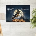 thumbnail image 2 of Happy Halloween Bullmastiff Witch Pumpkins Bats Horizontal Matte Canvas Poster Dog Lover Wall Art Home Decor - 13012, 2 of 5
