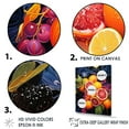 thumbnail image 3 of Designart "Passionfruit Pulse In Electric Ebony I" Fruits Canvas Art Print, 3 of 7