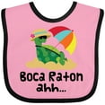 thumbnail image 3 of Inktastic Boca Raton Florida Girls Baby Bib, 3 of 4
