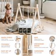 thumbnail image 3 of little dove Baby Play Gym Wooden Baby Gym with 6 Toys Foldable Play Gym Frame Activity Gym Hanging Bar, Baby Toy Natural Wood Play Gym Baby Exercise Activity Gym Hanging Bar Newborn Baby Gift, 3 of 6
