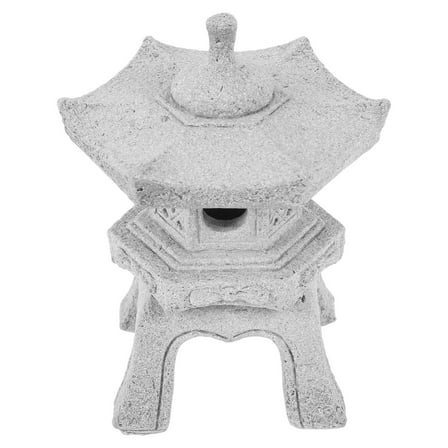 OATIPHO Statue Tower Lantern Statue Grey Sandstone 1 Pcs Patio