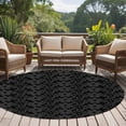thumbnail image 4 of Round Rugs 5Ft, Black Golden Floral Round Area Rug Washable Indoor Throw Carpet, Modern Abstract Art Spring Flowers Soft Non Slip Circle Rug for Cabinet Bathroom Home Decor Aesthetic, 4 of 8