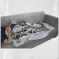 thumbnail image 6 of Letter K Soft Flannel Fleece Throw Blanket, Nature Inspired Black Silhouettes Swirls Abstract Rural Field Pattern, Cozy Plush for Indoor and Outdoor Use, 60" x 80", Black White, by Ambesonne, 6 of 6