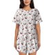 thumbnail image 1 of Balery Cherry Berries Conjunto de Pijama para Mujer con Estampado, Dos Piezas de Manga Corta y Shorts, Ropa de Dormir Suave con Cuello Redondo y Bolsillos-Large, 1 of 6
