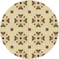 thumbnail image 1 of Ahgly Company Machine Washable Indoor Round Transitional Harvest Gold Area Rugs, 3' Round, 1 of 7