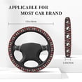 thumbnail image 3 of Cauagu Red Mushrooms Print Car Steering Wheel Cover - Universal Car Accessory for Diverse Cars for Steering Wheel with a Diameter of 14.5"-15", 3 of 7