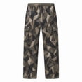 thumbnail image 3 of Men's Cargo Pants with Pockets Drawstring Long Trousers Relaxed Fit Stretch Work Pants, 3 of 5