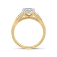 thumbnail image 3 of 14kt Yellow Gold Princess Diamond Bridal Wedding Ring Band Set 1 Cttw, 3 of 5